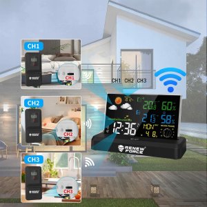 CSL-Computer Stacja pogodowa Renew Force CZUJNIKIEM ZEWNĘTRZNYM POGODY 3 6