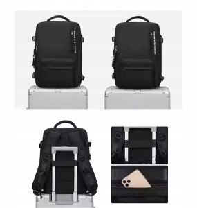 Pellucci Torba podróżna Renew Force Z przegrodą na laptopa, pasuje do Wizz Air i Ryanair XL 4