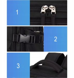 Pellucci Torba podróżna Renew Force Z przegrodą na laptopa, pasuje do Wizz Air i Ryanair XL 8