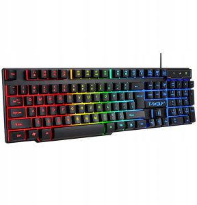 Zestaw klawiatura i mysz T-WOLF czerwony 3