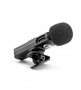 2x Mikrofon Bezprzewodowy Krawatowy USB-C Klips Android Streaming Live Vlog 3