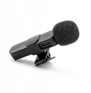 2x Mikrofon Bezprzewodowy Krawatowy USB-C Klips Android Streaming Live Vlog 4