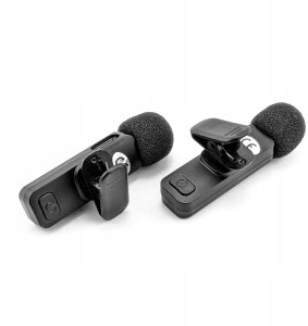 2x Mikrofon Bezprzewodowy Krawatowy USB-C Klips Android Streaming Live Vlog 5