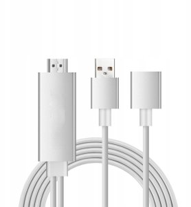 Adapter Kabel MHL iOS Android HDMI TV Wideo Full HD 1080p USB-C Lightning 3