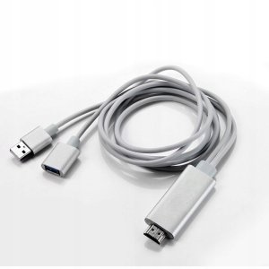 Adapter Kabel MHL iOS Android HDMI TV Wideo Full HD 1080p USB-C Lightning 4