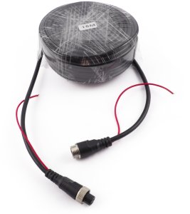 Kabel Przewód Wideo Video do Kamer Monitora Cofania 15m 4pin Skręcane Wtyki 3