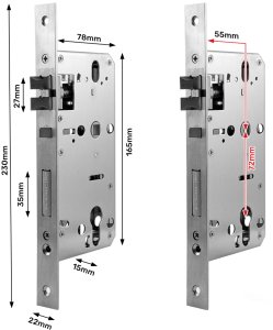 Inteligentna Klamka TT Lock Bluetooth Wkładka Zamka Szyfr Kod RFID Odcisk 8