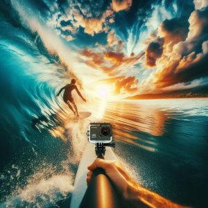 Kamera Sportowa 4K UHD 30FPS Akcesoria WiFi Pilot Kij Bateria Wodoodporna 9