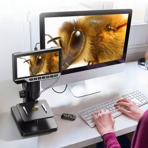 Mikrofon Inskam Mikroskop Cyfrowy 2000x 315 Ekran LCD FullHD 1080p 2 Obiektywy 12Mpx 4