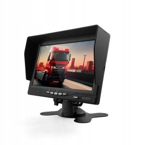 Monitor LCD Ekran 7" do Kamer Cofania Bus Ciężarówka Przewodowy RCA Chinch 4