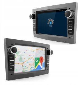 Radio samochodowe GoMedia Radio 2GB RAM Opel 7" LCD Nawigacja GPS Android Auto WiFi GSM Szary Kamera 4