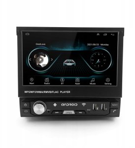 Radio Samochodowe 1DIN 7" GPS Android 2/32 GB Wysuwany Ekran Kamera WiFi 2