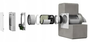 Rekuperator Ścienny WiFi Tuya Pilot Filtr 60 m3/h Wentylator 3 Prędkości 3