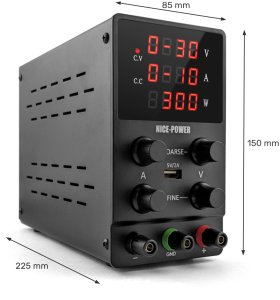 Zasilacz Laboratoryjny Serwisowy 30V 10A Regulowany Precyzyjny USB CC CV 4