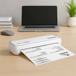 Drukarka Termiczna Biurkowa Dokumenty Papier A4 Rolka Bluetooth Android IOS 5