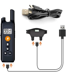 Obroża Treningowa Uniwersalna 3 Kanały Pilot Odbiornik USB-C Latarka 800m. 9