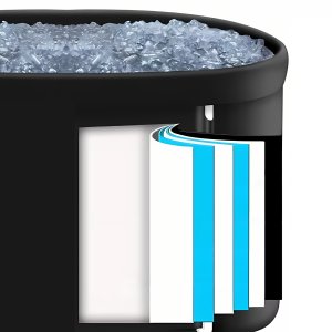 Wanna do Morsowania Składana Balia do Kąpieli Lodowej Basen 115cm Termometr 11