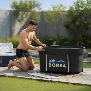 Wanna do Morsowania Składana Balia do Kąpieli Lodowej Basen 115cm Termometr 5