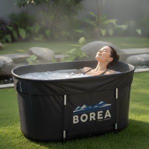 Wanna do Morsowania Składana Balia do Kąpieli Lodowej Basen 115cm Termometr 7