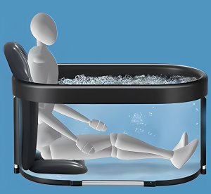 Wanna do Morsowania Składana Balia do Kąpieli Lodowej Basen 115cm Termometr 10