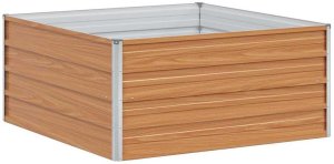 Palenisko ogrodowe vidaXL Podniesiona rabata ogrodowa Jasny Brąz 100 x 100 x 45 cm 2