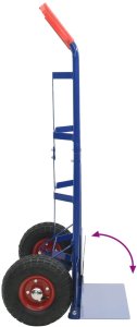 vidaXL Wózek ręczny Niebieski i Czerwony 57 x 46 x 113 cm Stal 10