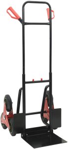 vidaXL Wózek ręczny Czarny i Czerwony 64.5 x 49.5 x 114 cm Stal 2