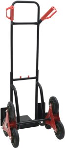 vidaXL Wózek ręczny Czarny i Czerwony 64.5 x 49.5 x 114 cm Stal 6