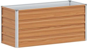 Palenisko ogrodowe vidaXL Podniesiona grządka ogrodowa Jasny Brąz 100 x 40 x 45 cm 7