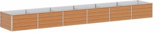 Palenisko ogrodowe vidaXL Podniesiona rabata ogrodowa Jasny Brąz 480 x 80 x 45 cm 7