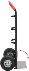 vidaXL Wózek ręczny Czarny i czerwony 57 x 46 x 113 cm Stal 10