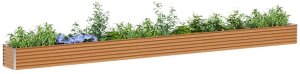 Skrzynia ogrodowa vidaXL Podniesiona rabata ogrodowa 582 x 50 x 36 cm Stal ocynkowana 3