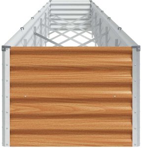 Skrzynia ogrodowa vidaXL Podniesiona rabata ogrodowa 582 x 50 x 36 cm Stal ocynkowana 6