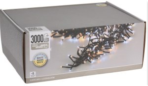 Lampki choinkowe Christmas Gifts LAMPKI CHOINKOWE ŁAŃCUCH ŚWIETLNY 3000 LED TIMER ZIMNY I CIEPŁY BIAŁY 2