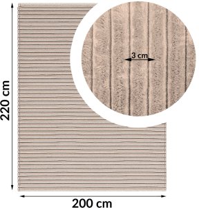 kontrast Ciepły koc Lena 200x220 cm taupe przytulny wytłaczany narzuta 7