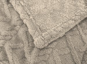 Koc 200x220 beż Aries tłoczony przytulny miękki narzuta do sypialni 5