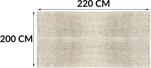 Koc 200x220 beż Aries tłoczony przytulny miękki narzuta do sypialni 6