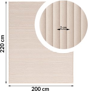 Miękki koc Lea 200x220 ecru lekki tłoczony do sypialni salonu 6