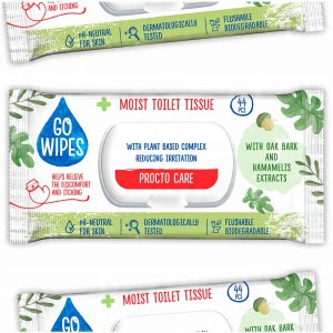 GoWipes Nawilżany papier toaletowy Procto Care Zamknięcie flip 44szt. 15