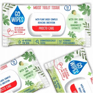 GoWipes Nawilżany papier toaletowy Procto Care Zamknięcie flip 44szt. 3