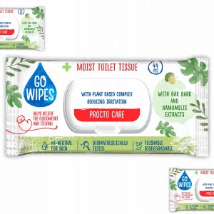 GoWipes Nawilżany papier toaletowy Procto Care Zamknięcie flip 44szt. 5