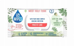 GoWipes Nawilżany papier toaletowy Procto Care Zamknięcie flip 44szt. 6