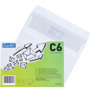 Bantex Koperta C6 Biała 114x162mm 50 szt. 8