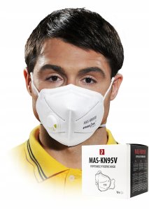 Maska antysmogowa RawPol Maseczka higieniczna five-layered / White / MAS-KN95V 2
