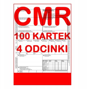 PAPIRUS CMR List Transportowy 100 kartek - 4 fragmenty - 25 kompletów 3