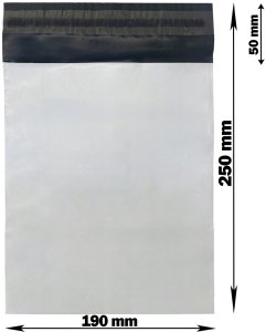 Pako Foliopaki kurierzy białe B5 190x250mm - 100 szt. 2