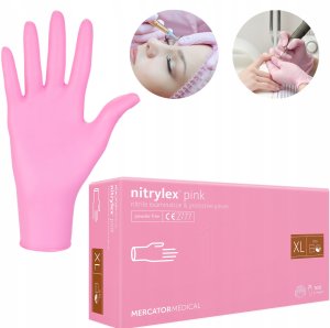 Mercator Medical Rękawice Nitrylowe 100 szt. 10-XL Nitrylex Pink 14