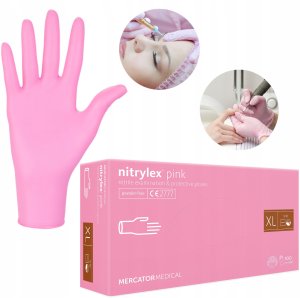 Mercator Medical Rękawice Nitrylowe 100 szt. 10-XL Nitrylex Pink 8