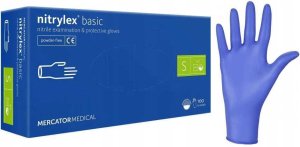 Mercator Medical Rękawice Nitrylowe 100 szt. Nitrylex Basic Dark Blue 7-S 2