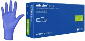 Mercator Medical Rękawice Nitrylowe 100 szt. Nitrylex Basic Dark Blue 7-S 10